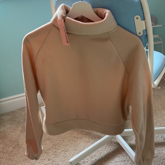 camal high neck long sleeve fleece from missguided - Picture 2 of 2